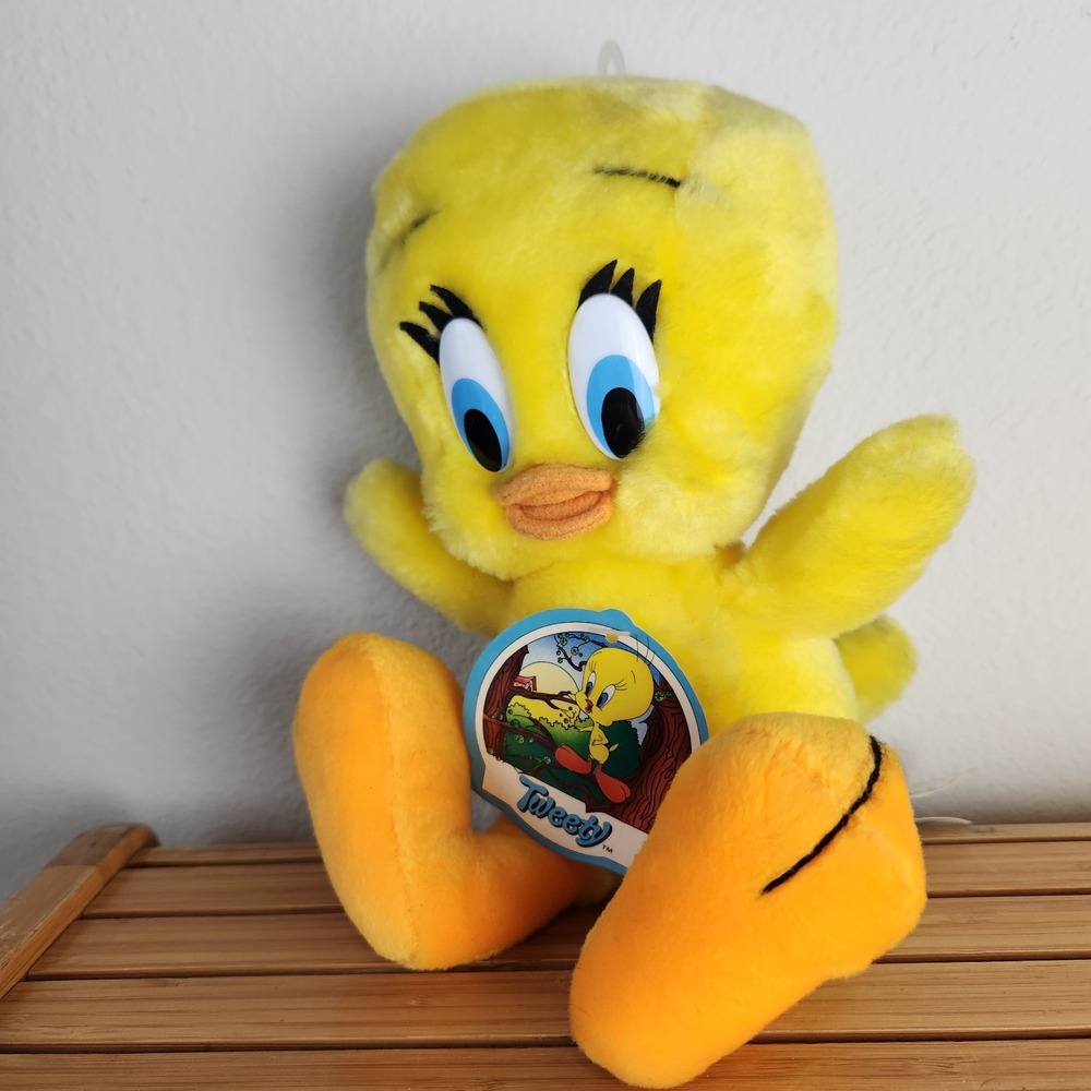 Vintage Tweety Bird 24K Warner‎ Bros Looney Tunes Plush Stuffed Animal 1993